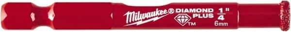 Milwaukee Tool - 1/4" Diam, 1-1/2" Cutting Depth, Hole Saw - Diamond Grit Saw, Continuous Edge - All Tool & Supply