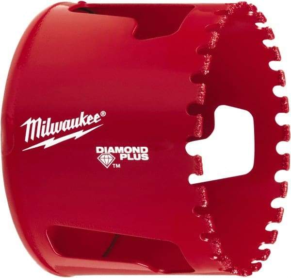 Milwaukee Tool - 2-1/2" Diam, 1-1/2" Cutting Depth, Hole Saw - Diamond Grit Saw, Continuous Edge - All Tool & Supply