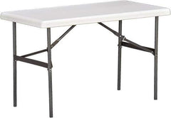 Ability One - 24" Long x 48" Wide x 29" High, Rectangular Folding Table - Platinum - All Tool & Supply