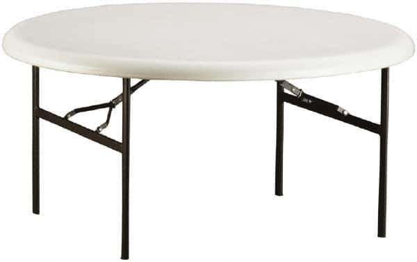 Ability One - 60" Wide x 29" High x 60" Diam, Round Folding Table - Platinum - All Tool & Supply