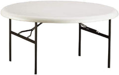 Ability One - 60" Wide x 29" High x 60" Diam, Round Folding Table - Platinum - All Tool & Supply