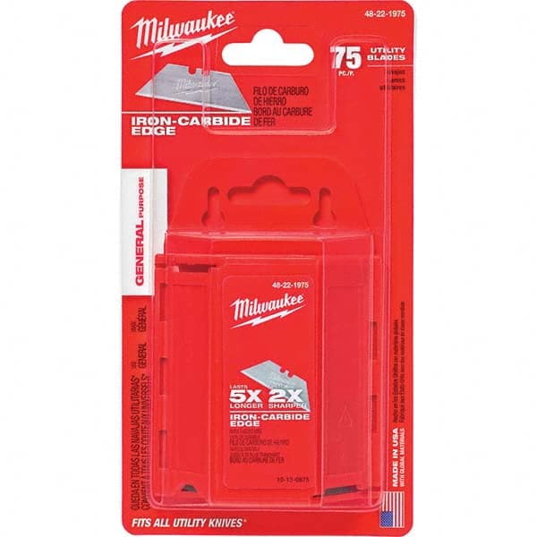 Milwaukee Tool - Knife Blades Type: Utility Knife Blade Material: Carbon Steel - All Tool & Supply