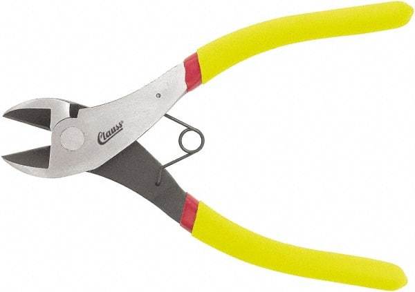 Clauss - 7" OAL, Diagonal Cutter - 3/4" Jaw Length x 1/2" Jaw Width, Hot Forged Carbon Steel Handle - All Tool & Supply