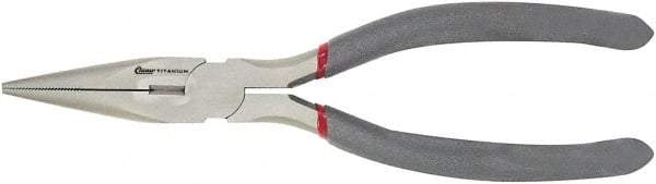 Clauss - 8" OAL, 2-7/8" Jaw Length x 7/8" Jaw Width, Long Nose Side Cutting Needle Nose Pliers - Needle Nose Jaw, Standard Head, Comfort Grip Handles - All Tool & Supply