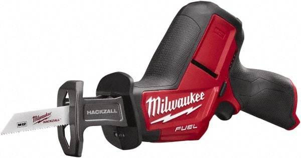 Milwaukee Tool - 12V, 0 to 3,000 SPM, Cordless Reciprocating Saw - 5/8" Stroke Length, 12" Saw Length, Lithium-Ion Batteries Not Included - All Tool & Supply