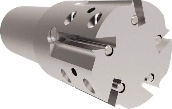 Allied Machine and Engineering - 1.755 (Straight), 1.888 (Tapered)" Cut Diam, 1-1/4" Shank Diam, Internal/External Indexable Thread Mill - Multiple Insert Styles, 38.1mm Insert Size, Toolholder Style THP, 4 1/2" OAL - All Tool & Supply