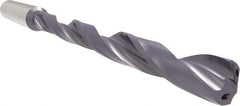 Allied Machine and Engineering - Letter F 140° Solid Carbide Jobber Drill - TiAlN Finish, Right Hand Cut, Spiral Flute, Straight Shank, 109.47mm OAL, Standard Point - All Tool & Supply