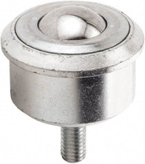 Hudson Bearing - 1.1875 Inch Diameter, Round, Stainless Steel Ball Transfer - 2 Inch Overall Diameter, 1.4375 Inch Mount Height, 750 Lb. Capacity - All Tool & Supply