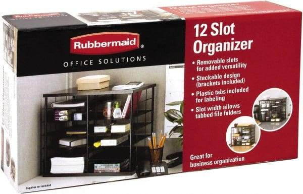 Rubbermaid - Black Document Organizer - Wood, MDF, Laminate - All Tool & Supply