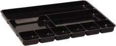 Rubbermaid - 9 Compartment, 13.97 Inch Wide x 9.11 Inch Deep x 1.13 Inch High, Drawer Organizer - Plastic, Black - All Tool & Supply