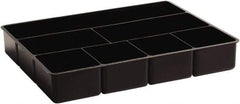 Rubbermaid - 7 Compartment, 15 Inch Wide x 11.73 Inch Deep x 2-1/2 Inch High, Drawer Organizer - Plastic, Black - All Tool & Supply