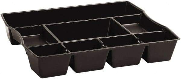 Rubbermaid - 8 Compartment, 14.86 Inch Wide x 11.88 Inch Deep x 2-1/2 Inch High, Drawer Organizer - Plastic, Black - All Tool & Supply