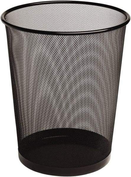 Rubbermaid - 2 Gal Black Round Trash Can - Metal, 14-3/16" High x 11.69" Long x 11.69" Wide - All Tool & Supply