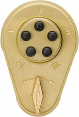 Kaba Access - 1-3/4 to 2-1/8" Door Thickness, Bright Brass Finish, Mechanical Deadbolt - Nonhanded Handling, Combination Override, Keyless Cylinder - All Tool & Supply