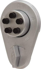 Kaba Access - 1-3/8 to 1-1/2" Door Thickness, Satin Chrome Finish, Push Button Deadbolt - Nonhanded Handling, Combination Override, Keyless Cylinder - All Tool & Supply