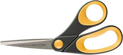 Ability One - 4" LOC, 8" OAL Titanium Scissors - Ambidextrous, Straight Handle, For Sticky Residues - All Tool & Supply