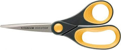 Ability One - 4" LOC, 8" OAL Titanium Scissors - Ambidextrous, Straight Handle, For Sticky Residues - All Tool & Supply