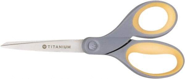 Ability One - 4" LOC, 7" OAL Titanium Scissors - Ambidextrous, Straight Handle, For Sticky Residues - All Tool & Supply