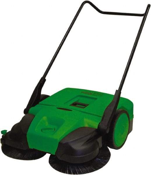 Bissell - 38" Sweeping Width, Triple Brush Walk Behind Sweeper - Manual Push, 1.76 Cu Ft Capacity - All Tool & Supply