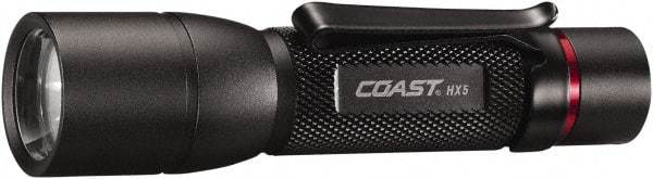 Coast Cutlery - White LED Bulb, 130 Lumens, Industrial/Tactical Flashlight - Black Aluminum Body, 1 AA Battery Included - All Tool & Supply