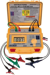 Extech - Digital LCD Display, 0.002 Megohm Electrical Insulation Resistance Tester & Megohmmeter - Powered by AA Battery - All Tool & Supply