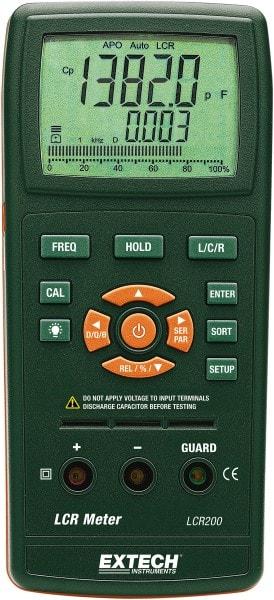 Extech - LCR200, Digital Passive Component LCR Multimeter - 200 mOhm, Measures Capacitance, Resistance - All Tool & Supply