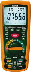 Extech - Digital LCD Display, 4,000 Megohm Electrical Insulation Resistance Tester & Megohmmeter - 1,000 VAC/VDC Max Test Voltage, Powered by 1.5V AA Battery - All Tool & Supply