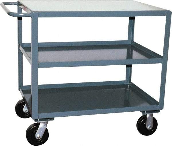 Jamco - 2,400 Lb Capacity, 24" Wide x 36" Long x 36" High Heavy Duty Service Cart - 3 Shelf, Steel - All Tool & Supply