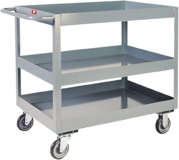 Jamco - 1,200 Lb Capacity, 48" Wide x 24" Long x 39" High Deep Shelf Cart - 3 Shelf, Steel - All Tool & Supply