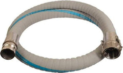 Continental ContiTech - 1" Inside x 1.56" Outside Diam, 220°F, Male x Female Camlock Food & Beverage Hose - 1-1/2" Bend Radius, Gray, 10' Long, 250 Max psi, 29 Vacuum Rating - All Tool & Supply