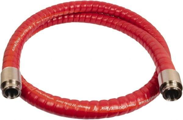 Continental ContiTech - 2" Inside x 2.537" Outside Diam, 220°F, Tri-Clovers Food & Beverage Hose - 4" Bend Radius, Red, 25' Long, 250 Max psi, 29 Vacuum Rating - All Tool & Supply