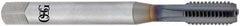 OSG - 7/16-20 UNF 4 Flute TiCN Finish Powdered Metal Straight Flute Machine Tap - Bottoming, Right Hand Thread, 3-5/32" OAL, 1-7/16" Thread Length, H5 Limit, Oversize - All Tool & Supply