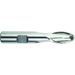 1/2" Dia. - 3-1/4" OAL - HSS-TiN - Ball Nose SE EM - 2 FL - All Tool & Supply