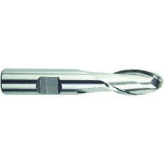 1/2" Dia. - 3-1/4" OAL - HSS-TiN - Ball Nose SE EM - 2 FL - All Tool & Supply