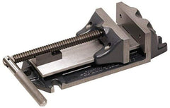 Cardinal Tool - 7" Jaw Opening Capacity x 2" Throat Depth, Horizontal Drill Press Vise - 6" Wide x 2" High Jaw, Stationary Base, Rapid Action, 17" OAL x 3-7/8" Overall Height, Steel - All Tool & Supply