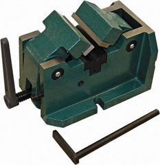 Interstate - 4" Jaw Width, 2-3/8" Max Jaw Opening, Manual Self Centering Vise - 11-27/64" OAL x 7-11/16" OAH - All Tool & Supply