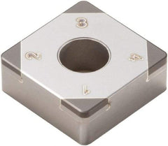 Seco - SNGA432 L1-D Grade CBN200 PCBN Turning Insert - Uncoated, 90° Square, 1/2" Inscr Circle, 3/16" Thick, 1/32" Corner Radius - All Tool & Supply