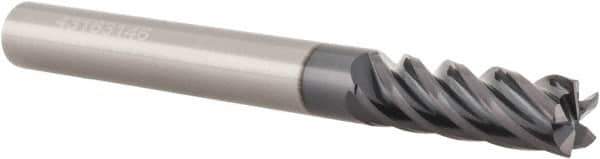 Accupro - 1", 5 Flute, Single End, Solid Carbide, 0.03" Corner Radius End Mill - 5" OAL, Right Hand Flute, 1-1/4" LOC, Right Hand Cut, 2-3/8" Extended Reach - All Tool & Supply