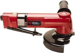 Chicago Pneumatic - 4-1/2" Wheel Diam, 12,000 RPM, Pneumatic Angle & Disc Grinder - 3/8-24 Spindle, 29.7 CFM, Front Exhaust - All Tool & Supply