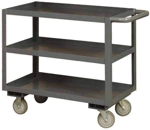 Durham - 1,200 Lb Capacity, 24" Wide x 36" Long x 37-5/8" High Heavy Duty Service Cart - 3 Shelf, Steel - All Tool & Supply