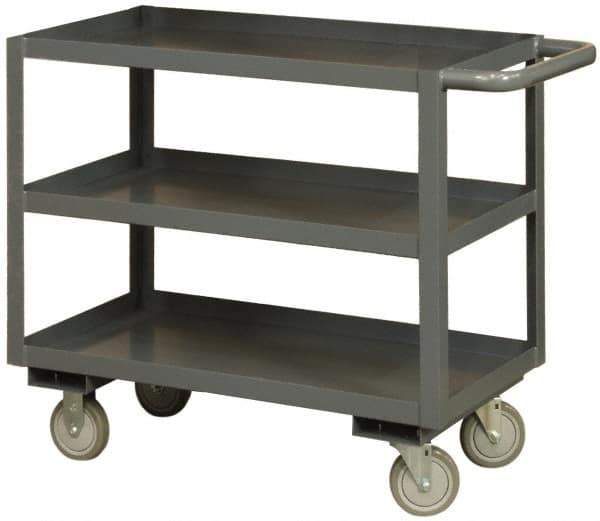 Durham - 3,000 Lb Capacity, 24" Wide x 36" Long x 48" High Heavy Duty Service Cart - 3 Shelf, Steel - All Tool & Supply