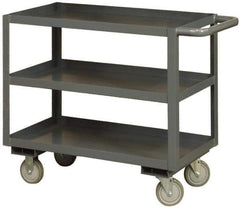 Durham - 3,000 Lb Capacity, 24" Wide x 36" Long x 48" High Heavy Duty Service Cart - 3 Shelf, Steel - All Tool & Supply