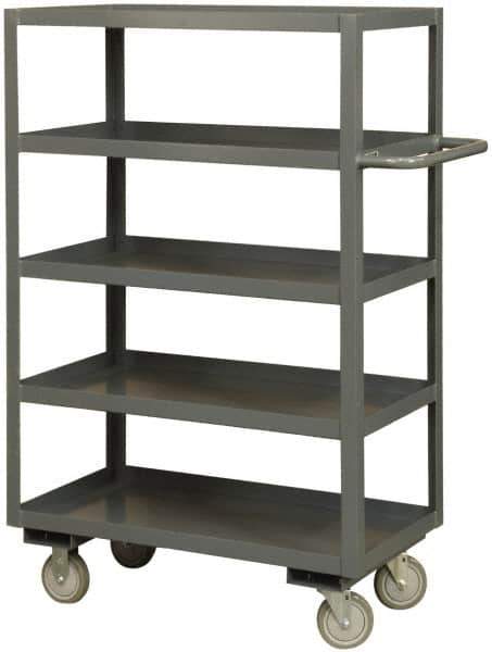 Durham - 3,000 Lb Capacity, 30" Wide x 60" Long x 60" High Heavy Duty Service Cart - 5 Shelf, Steel - All Tool & Supply