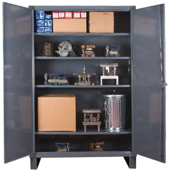 Durham - 4 Shelf Locking Storage Cabinet - Steel, 48" Wide x 24" Deep x 78" High - All Tool & Supply