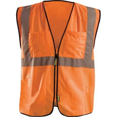 OccuNomix - Size L/XL HI-Vis Orange Mesh Surveyor's High Visibility Vest - All Tool & Supply