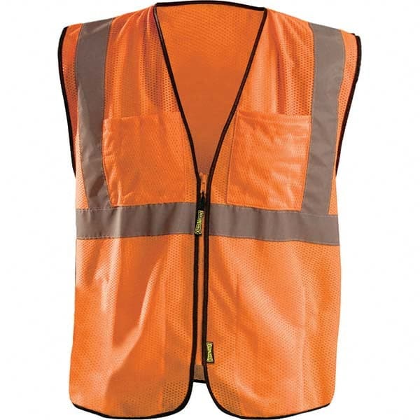 OccuNomix - Size 2X/3XL HI-Vis Orange Mesh Surveyor's High Visibility Vest - All Tool & Supply