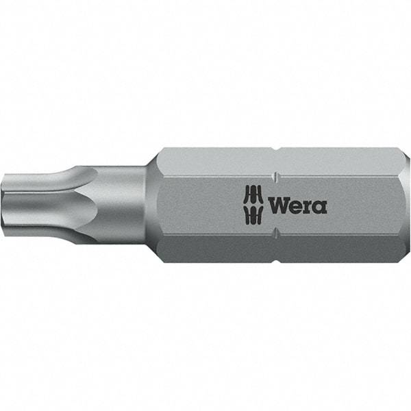 Wera - 1/4" Drive T1 Torx Screwdriver Bit - 1" OAL, Insert Bit - All Tool & Supply