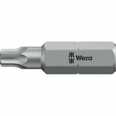 Wera - 1/4" Drive T1 Torx Screwdriver Bit - 1" OAL, Insert Bit - All Tool & Supply