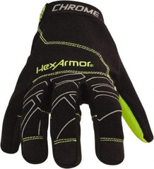 HexArmor - Size L (9), ANSI Cut Lvl A8, Puncture Lvl 2, Synthetic Leather Cut & Puncture Resistant Gloves - Hook & Loop Cuff, Black/Gray, Paired - All Tool & Supply