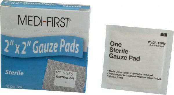 Medique - 2" Long x 2" Wide, General Purpose Pad - Gauze Bandage, Sterile - All Tool & Supply